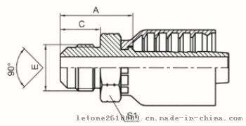 美制SAE外螺纹90°外锥面 SAE J513