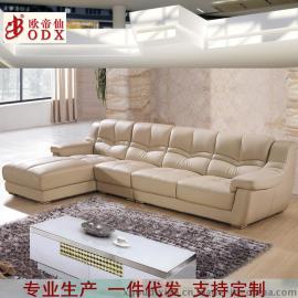 专业生产中高档牛皮沙发 休闲真皮沙发 酒店皮制沙发