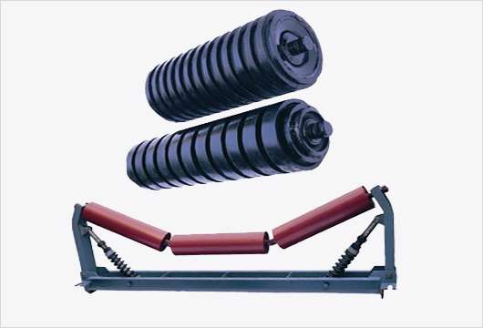 橡胶缓冲托辊，弹簧板式缓冲托辊（DTII TD75）