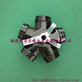 E26/E27 黑色五胞胎胶木灯头灯座