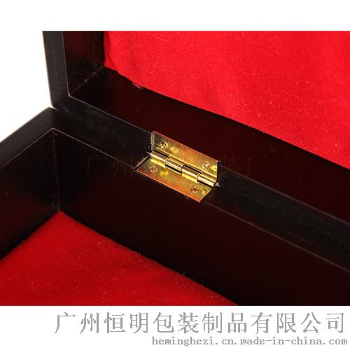 恒明包装红色亮光油漆名贵药材礼品木盒