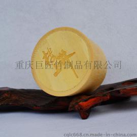 厂家专业定做天然原竹扁平竹茶叶筒竹子礼品包装罐