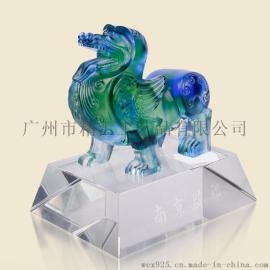 南京辟邪特色工艺品礼品，琉璃辟邪工艺品，琉璃貔貅招财摆件，广州琉璃工艺品厂家，琉璃麒麟礼品，南京特色工艺品礼品定做，政府礼品