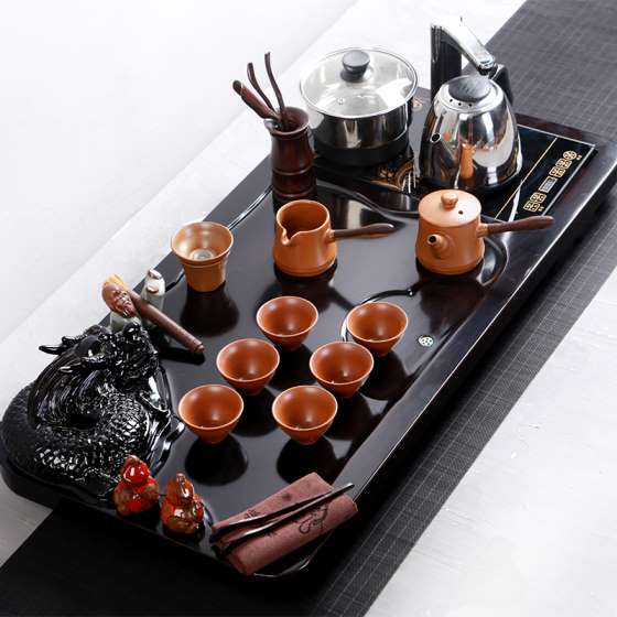 实木茶盘 龙佛茶盘 陶瓷茶具套装 德化陶瓷厂