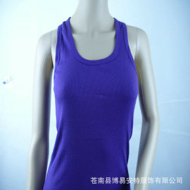 女式2*2罗纹工字背心