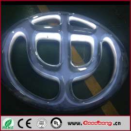 中华汽车LOGO 发光不锈钢电镀车标 亚克力防水车标 工厂专业设备生产