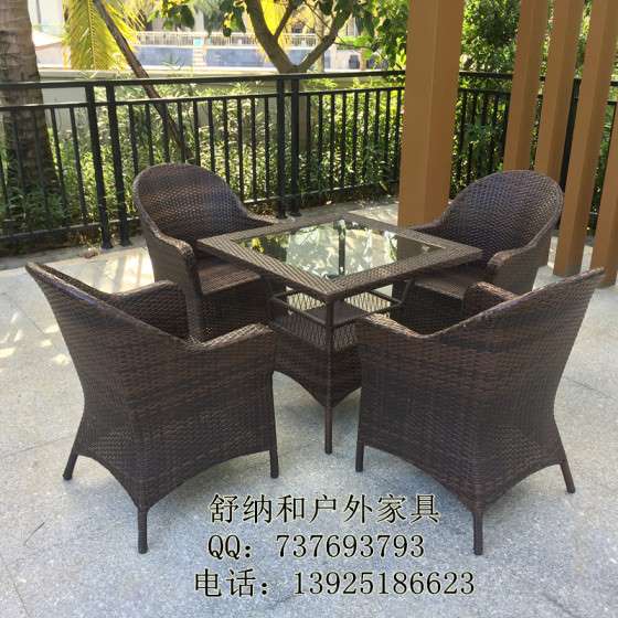舒纳和BT23PE编藤户外桌椅
