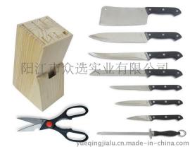 热销 KP0043 优质不锈钢 PP柄  厨房套刀10件套  厨房用具