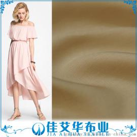 厂家直销 仿铜氨丝面料 斜纹铜氨丝 TR夏款精品时装面料