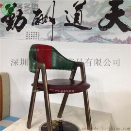 甜品店奶茶店咖啡店咖啡厅中餐厅椅子 金属软包餐椅生产厂家