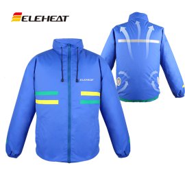 夏季降温风扇空调服户外钓鱼服运动速干防晒衣男骑行冲锋衣皮肤衣
