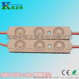 5730注塑模组 DC24V 三灯长方形透镜防水1.5W 高亮白