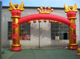 6米8米天鹅门厅婚庆拱门开业充气气模 拱门彩虹门红心拱门柱