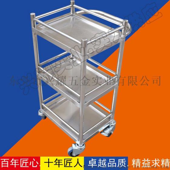 配货车不锈钢静音小推车304仪器推车库房201搬货周转车分拣货车
