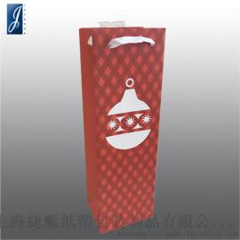JSPACKING圣诞元素红酒包装纸袋-B