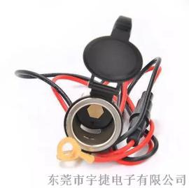 爆款 汽车摩托车 车载充电器双USB/电压表/12V电源插座 12-24V