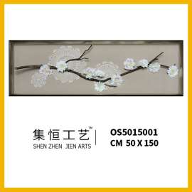 集恒实物画立体画手工画欧式高级会所样板房必备星级酒店挂画OS5015001
