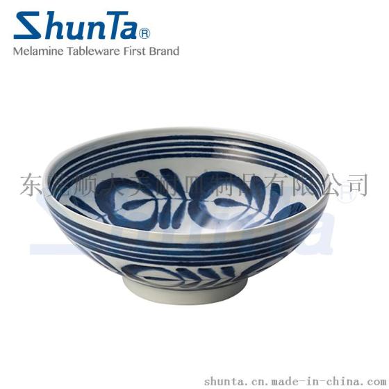 shunta 唐草日式手绘密胺碗12148