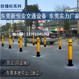 供应底部用膨胀螺丝固定的不锈钢道路拦车防撞柱