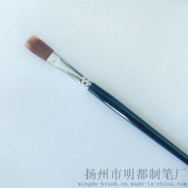 鱼叉形金色化纤丝毛铜镀镍管黑色木杆画笔