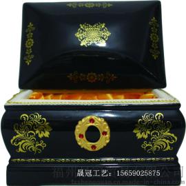 乌金金花瓷骨灰盒 陶瓷骨灰罐 骨灰坛 丧葬殡仪用品