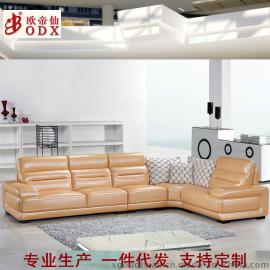 批发供应高档休闲真皮沙发 转角顺德乐从家具厂