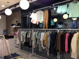 广东创客欧式铁艺服装架展示架 落地式婚纱陈列架 服装店货架侧挂龙门衣架