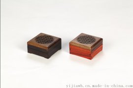 佳缘有约红木便携盘香炉紫檀木质熏香炉檀香炉金丝楠木炉香盒