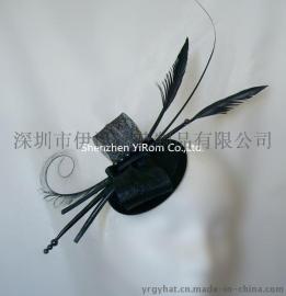 YRFC14255头饰头花，fascinator, sinamay fascinator, headpiece, cocktail fascinator