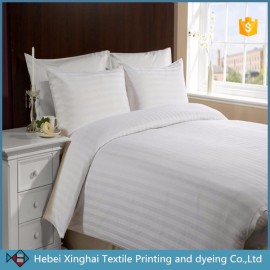 CVC 50/50  30*30 133*72*162cm 漂白缎条 宾馆床单布