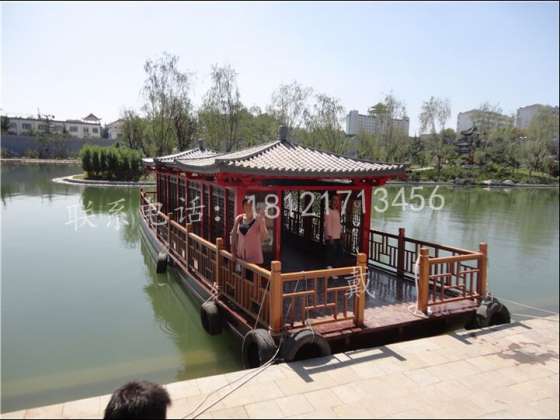 14米中国风画舫游船大型水上观光游船秦淮河船上餐饮船款式可定制