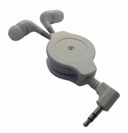 1.2M可伸缩白色手机耳机 (EA06)