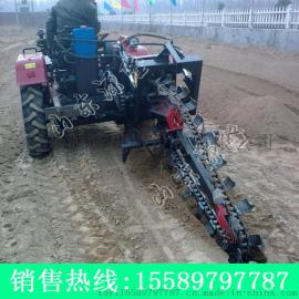 实用耐用型单链条开沟机链式开沟设备水管开沟机器