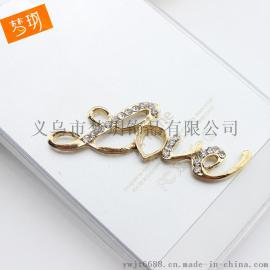 厂家直销 手机壳DIY合金配件水钻珍珠LOVE字母 相配相册合金配件