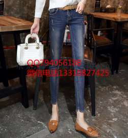韩版时尚便宜牛仔裤地摊货批发工厂便宜爆款弹力牛仔裤批发地摊货批发市场尾货牛仔裤批发