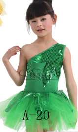 儿童拉丁舞服装表演服女童现代舞蹈演出服中小学生演出荷花裙