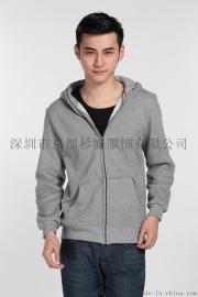批发拉链加绒卫衣男女秋冬加厚卫衣定制运动套头情侣外套