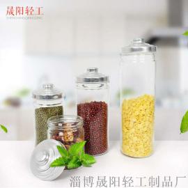 柱形圆口储物罐 日常收纳存储用玻璃瓶 茶叶瓶罐  奶粉罐  玻璃果汁罐 厂家直销 外贸出口