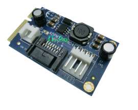 mSATA转SATA转接卡  mini SATA转7PIN SATA MINI ITX扩展SATA接口
