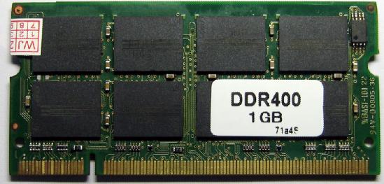 内存（笔记本 1GB DDR 400）