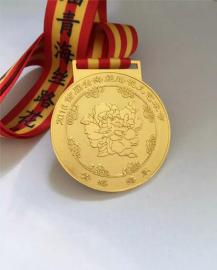 西安订购金属奖牌 深圳锌合金镀金奖牌制作