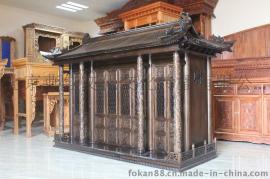 北京佛龛厂家定做仿宫殿屋顶神楼佛龛