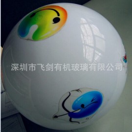 橱窗装饰瓷白有机玻璃圆球 婚庆装饰亚克力圆球球 空心亚克力球