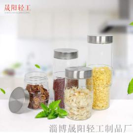 鼓形圆口密封罐 密封存储 透明玻璃瓶 泡酒瓶 干果零食罐 玻璃收纳罐 食品级玻璃罐 杂粮罐 厂家加工定制 外贸出口