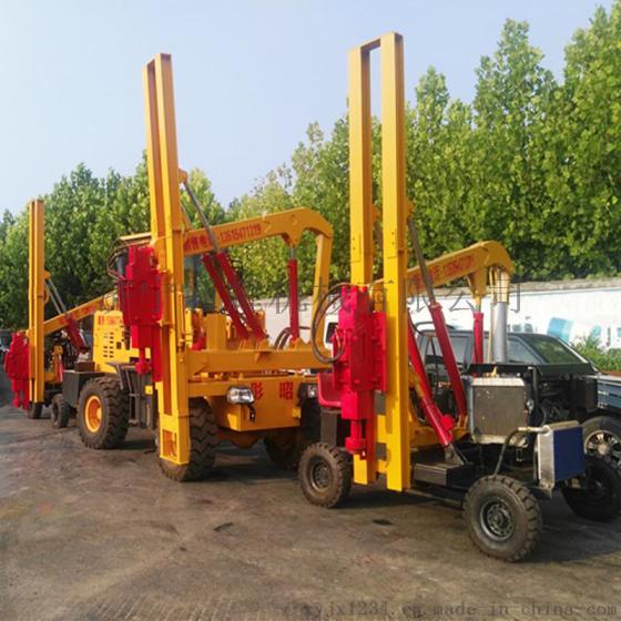 厂家热销高速护栏打桩机 公路护栏打桩机 轮式护栏打桩机