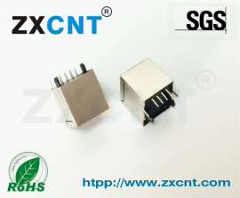 HR911105A立式无灯RJ45百兆滤波器网络插座，ZXRJ-185-00NL RJ45连接器