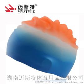 厂家直销 低价促销高档防水儿童硅胶游泳帽 高弹性柔软儿童泳帽