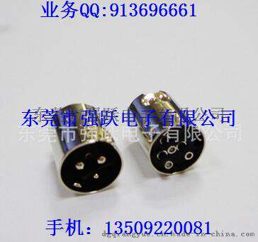 中4P公头，MINIDIN3P，中3PIN两粗一细公头连接器