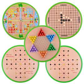 五合一棋 飞行棋跳棋五子棋 儿童益智玩具
