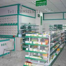 扬州展柜厂 供应烤漆药店展柜 密度板烤漆药店展柜 木质玻璃药店